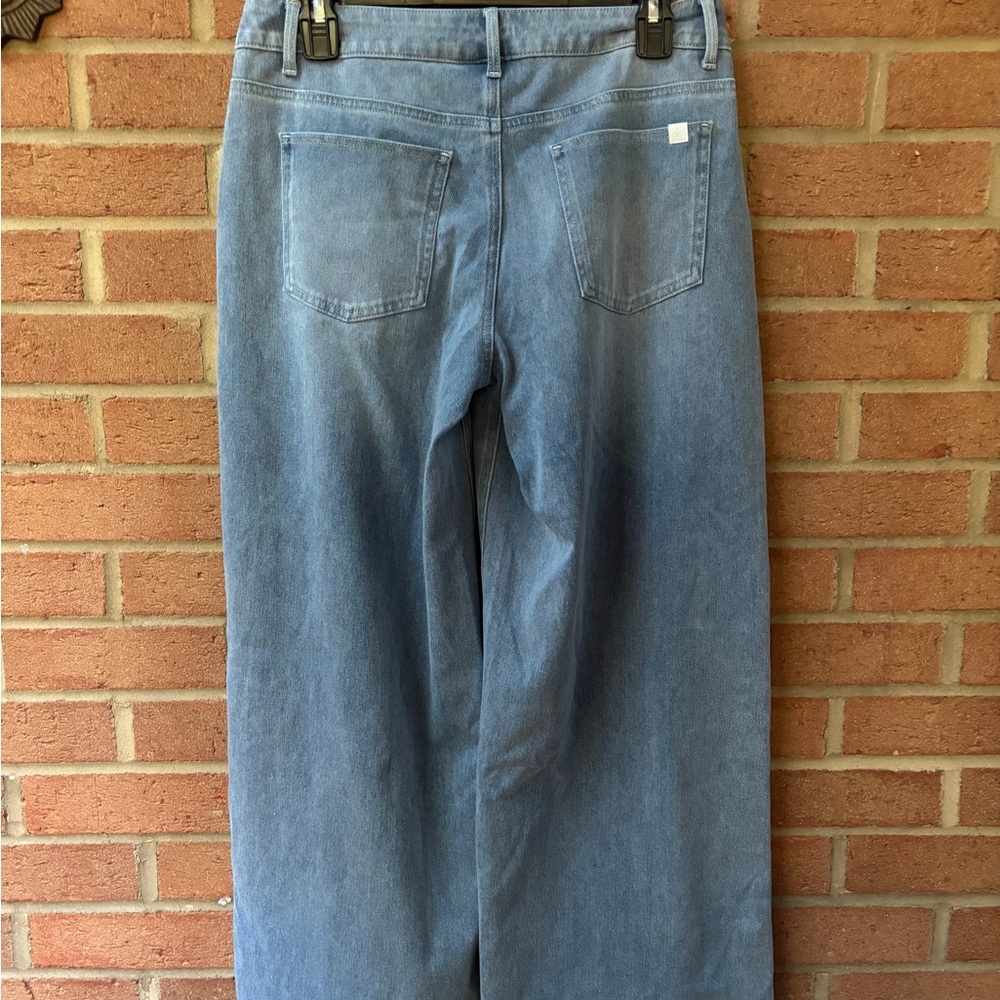 Halara Brand NWT Wide Leg Light Blue Women’s Jeans Small Petit - Picture 7 of 9